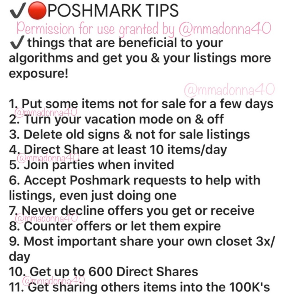 #1 ❤️ 2019 ❤️ MMADONNA40 POSHMARK TIPS & TRICKS❣️ - Picture 2 of 7